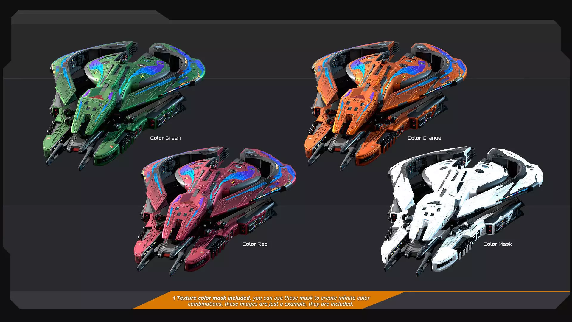 DRAKX Fleet Low-poly 3D model_14