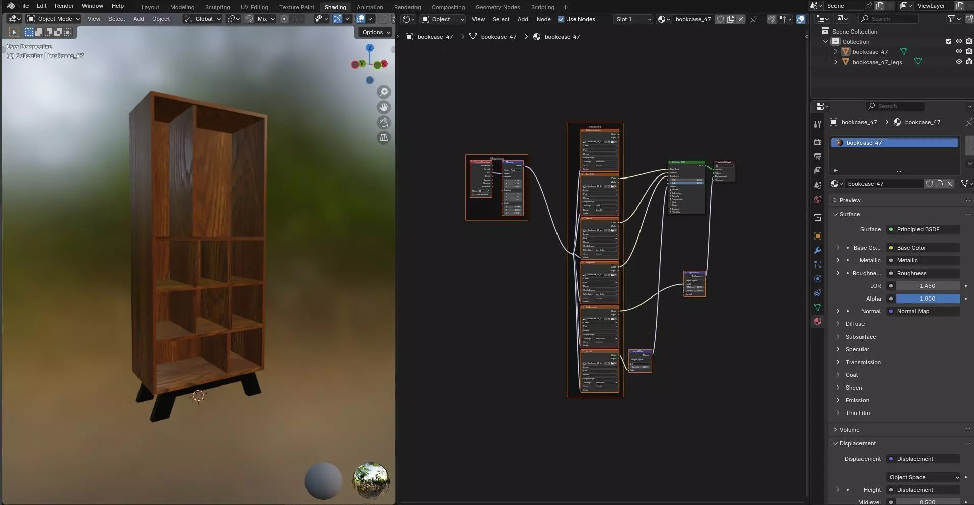 Bookcase CG47 3D model_11