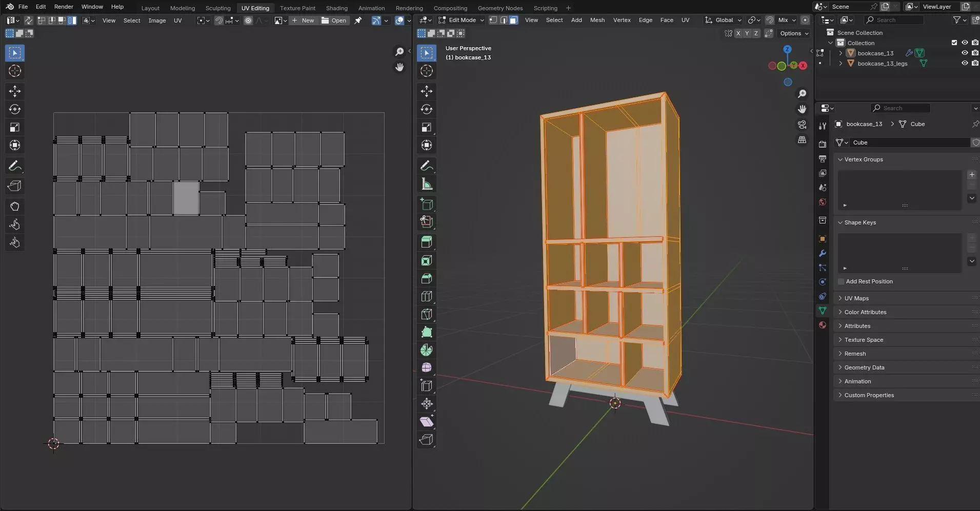 Bookcase CG47 3D model_9