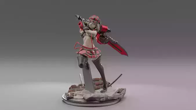 Anime Chainsaw Sword Warrior