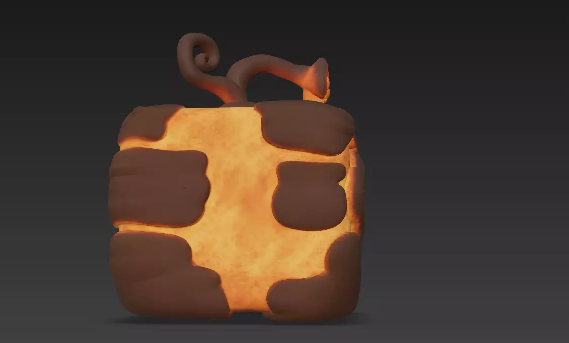 Glowing Pumpkin Spirit Stylized Halloween 3D Model Low-poly 3D model_0