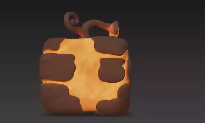 Glowing Pumpkin Spirit Stylized Halloween 3D Model