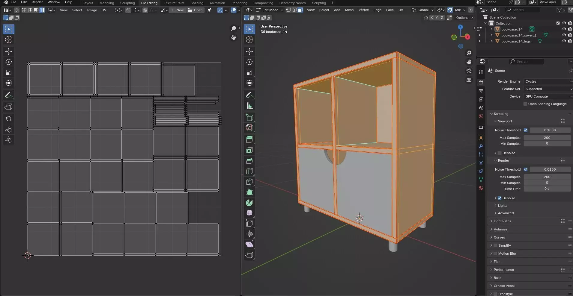 Bookcase CG48 3D model_9