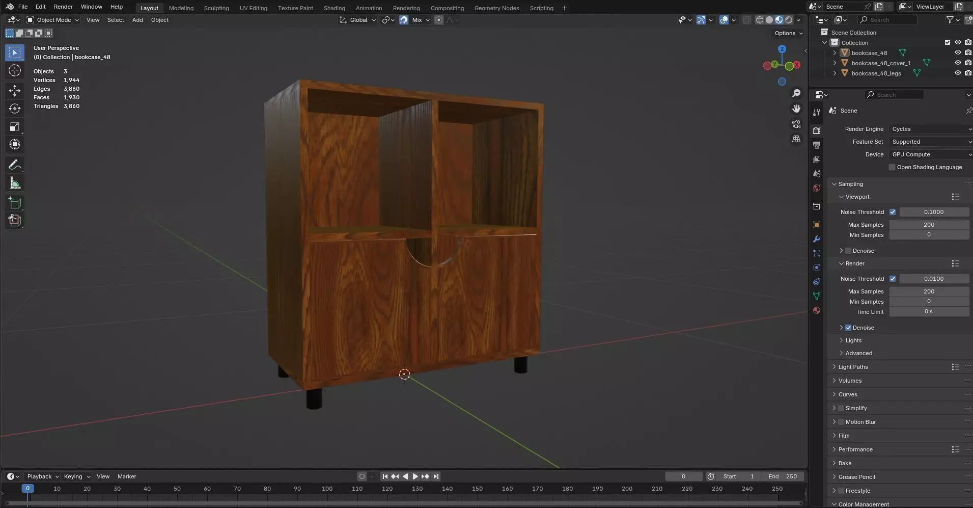 Bookcase CG48 3D model_8