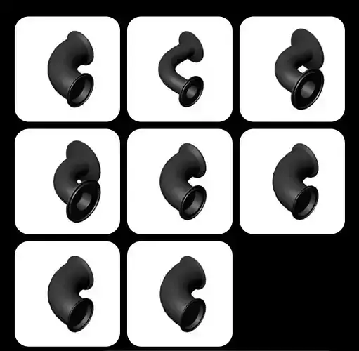 Sanitary Elbow TC  90 Complete Set 1-2 in to 4 in