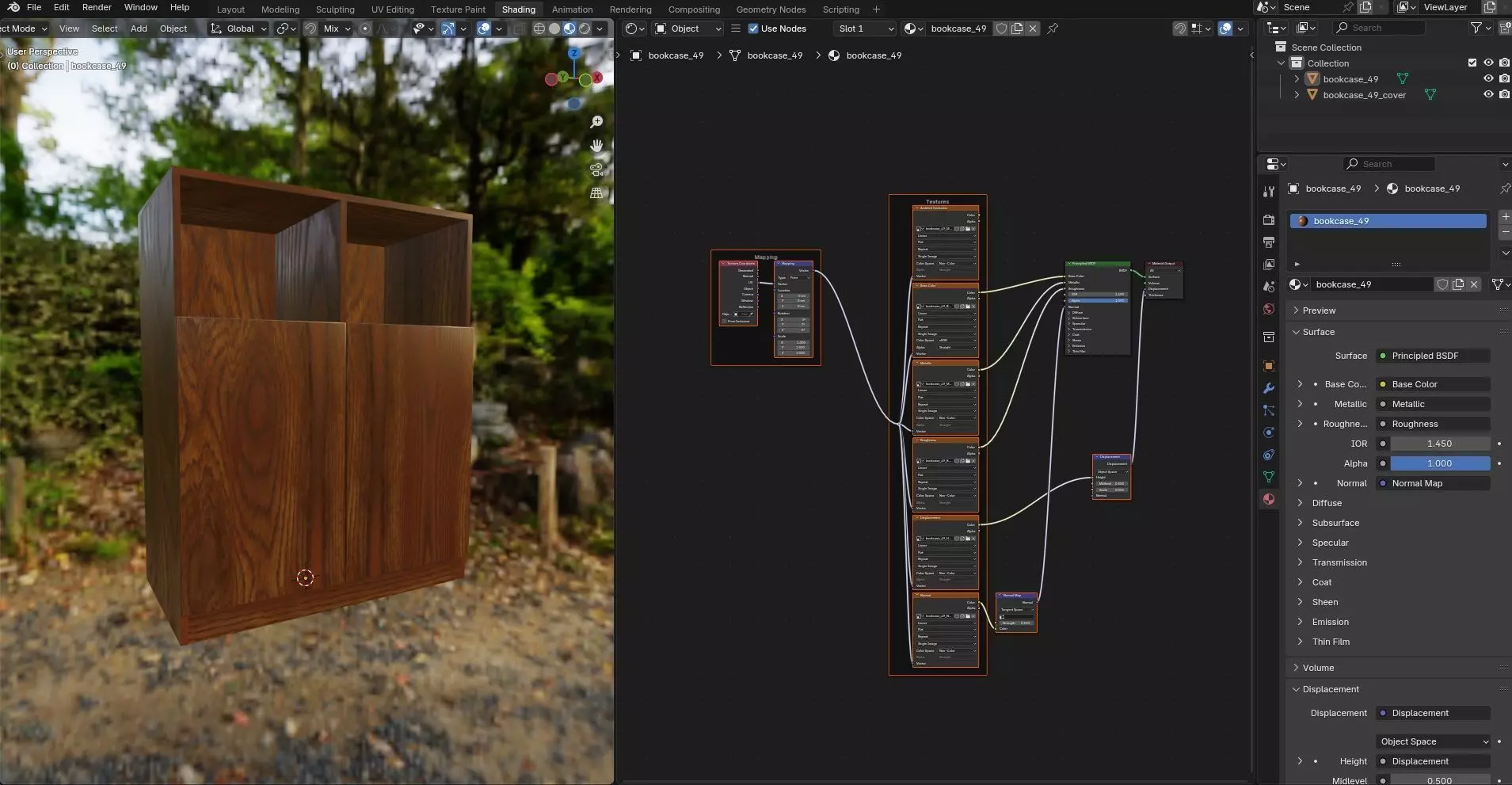 Bookcase CG49 3D model_10