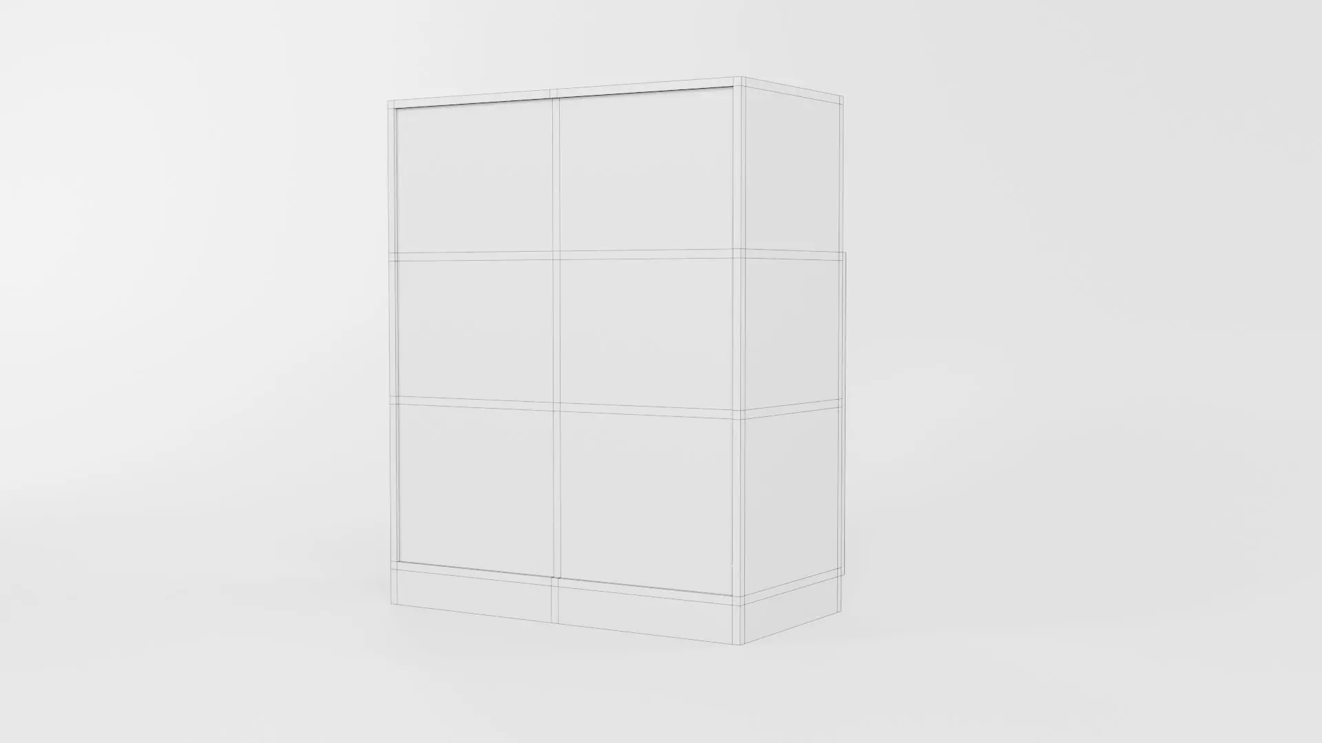 Bookcase CG49 3D model_6