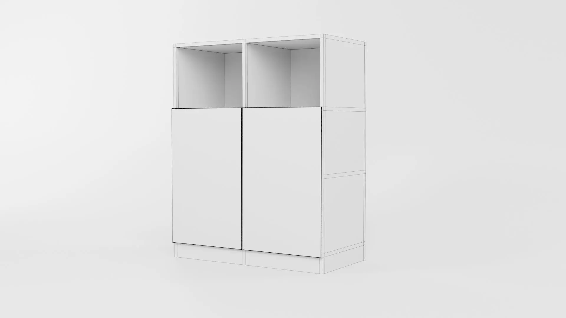 Bookcase CG49 3D model_5