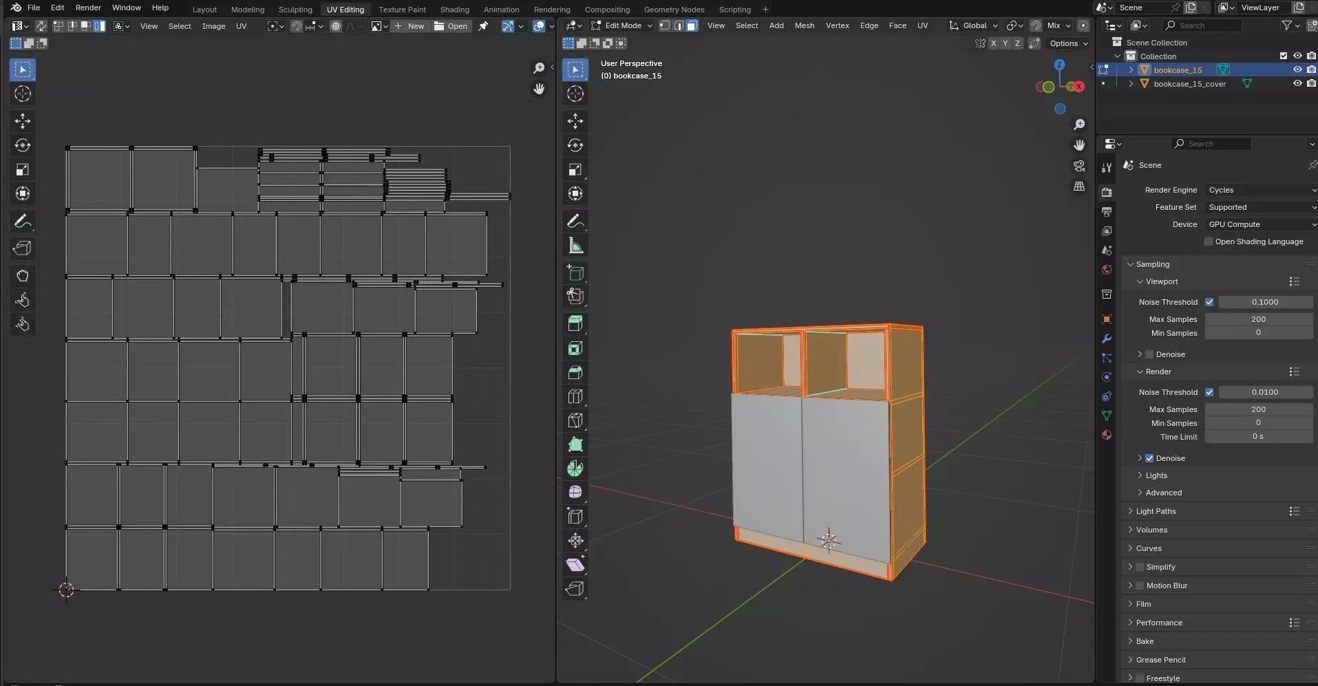 Bookcase CG49 3D model_9