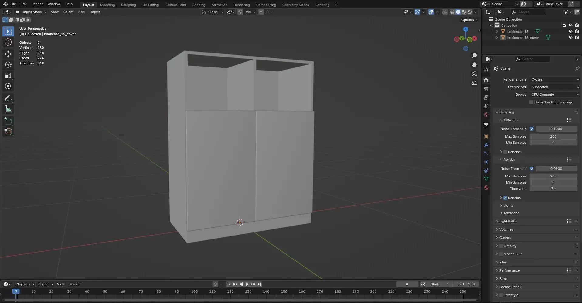 Bookcase CG49 3D model_7