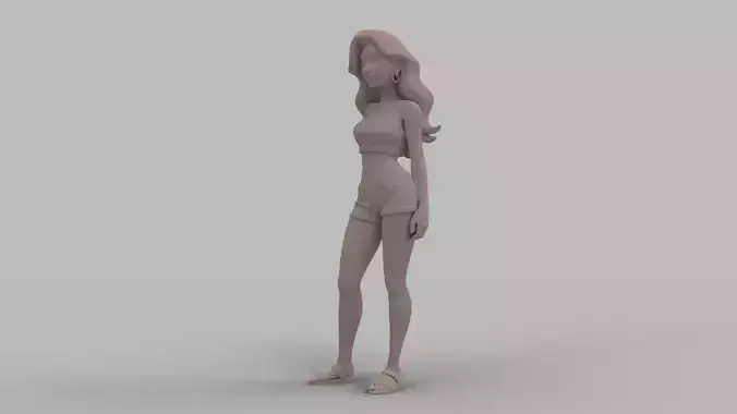 Female Statue Stylish Girl Figurine 