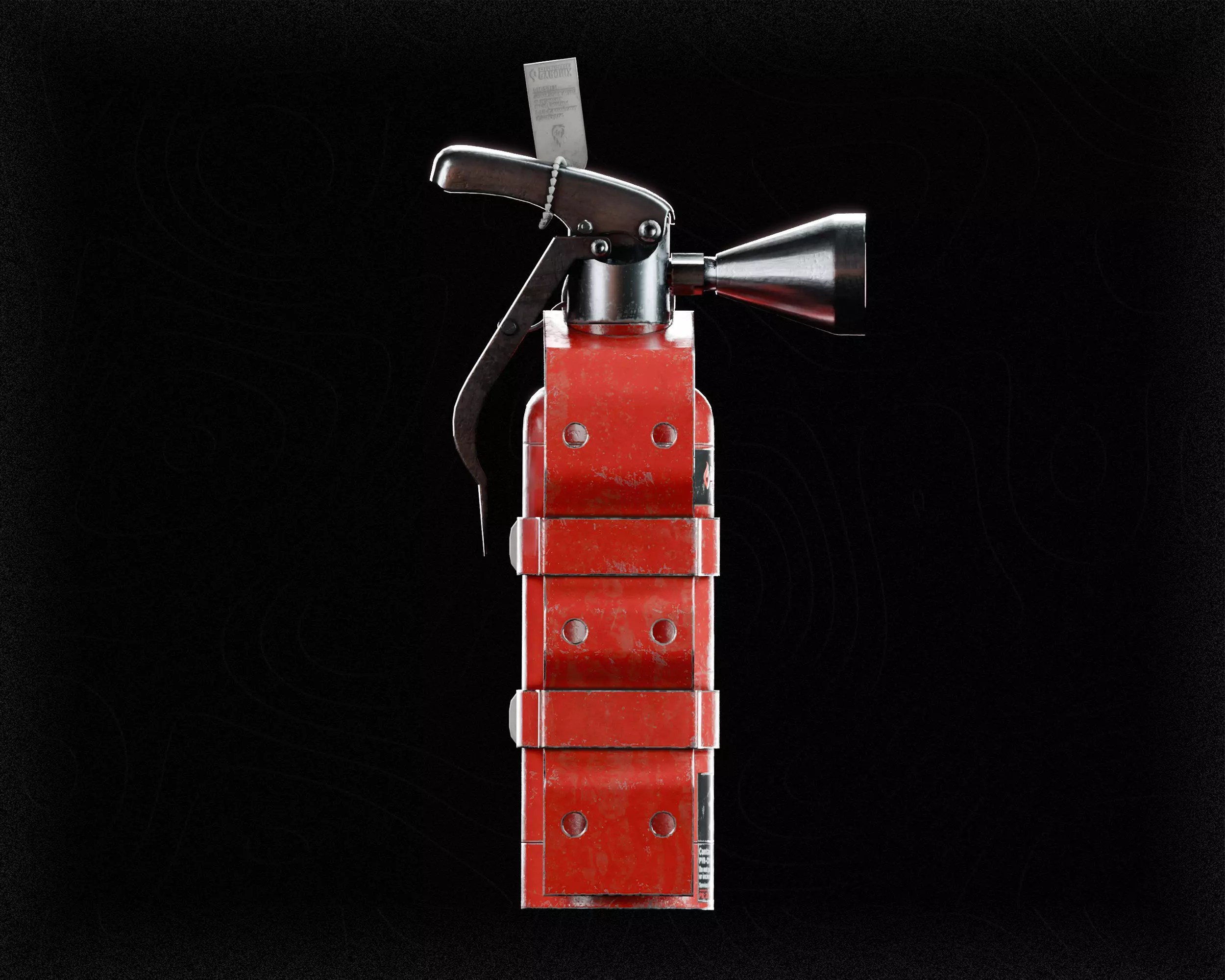Small Fire Extinguisher 3D Model Prop - Game Ready  Low-poly 3D model_6