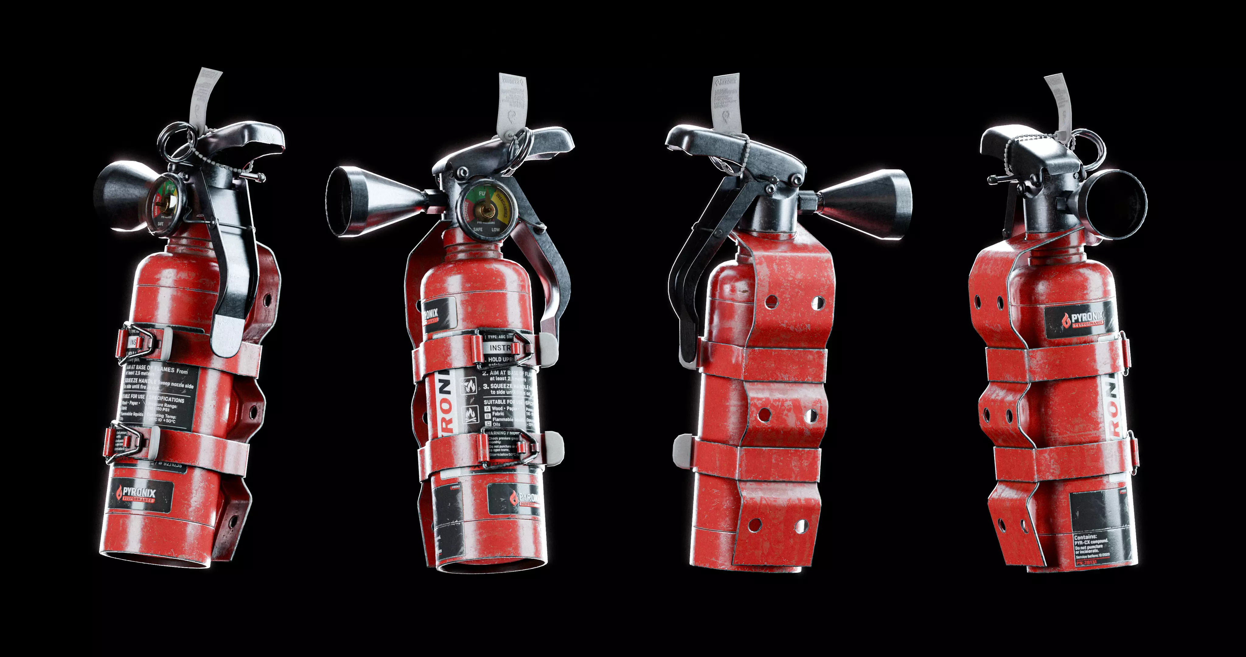 Small Fire Extinguisher 3D Model Prop - Game Ready  Low-poly 3D model_1