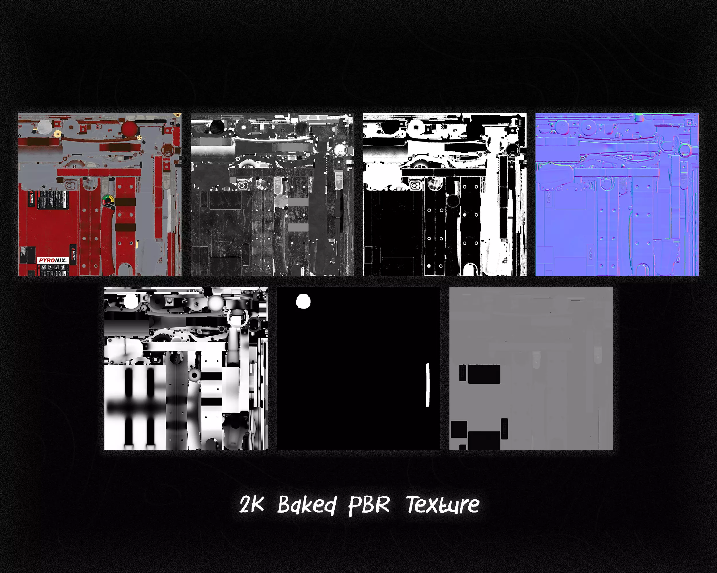 Small Fire Extinguisher 3D Model Prop - Game Ready  Low-poly 3D model_7