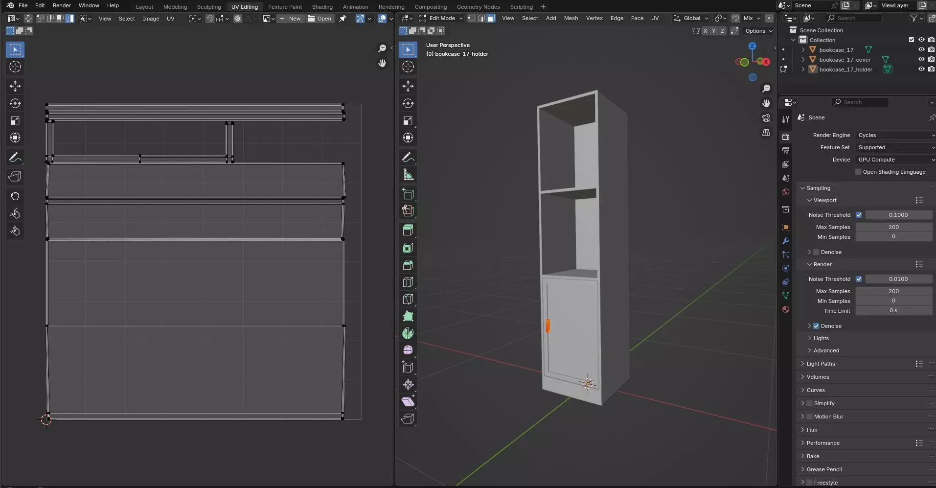 Bookcase CG51 3D model_9