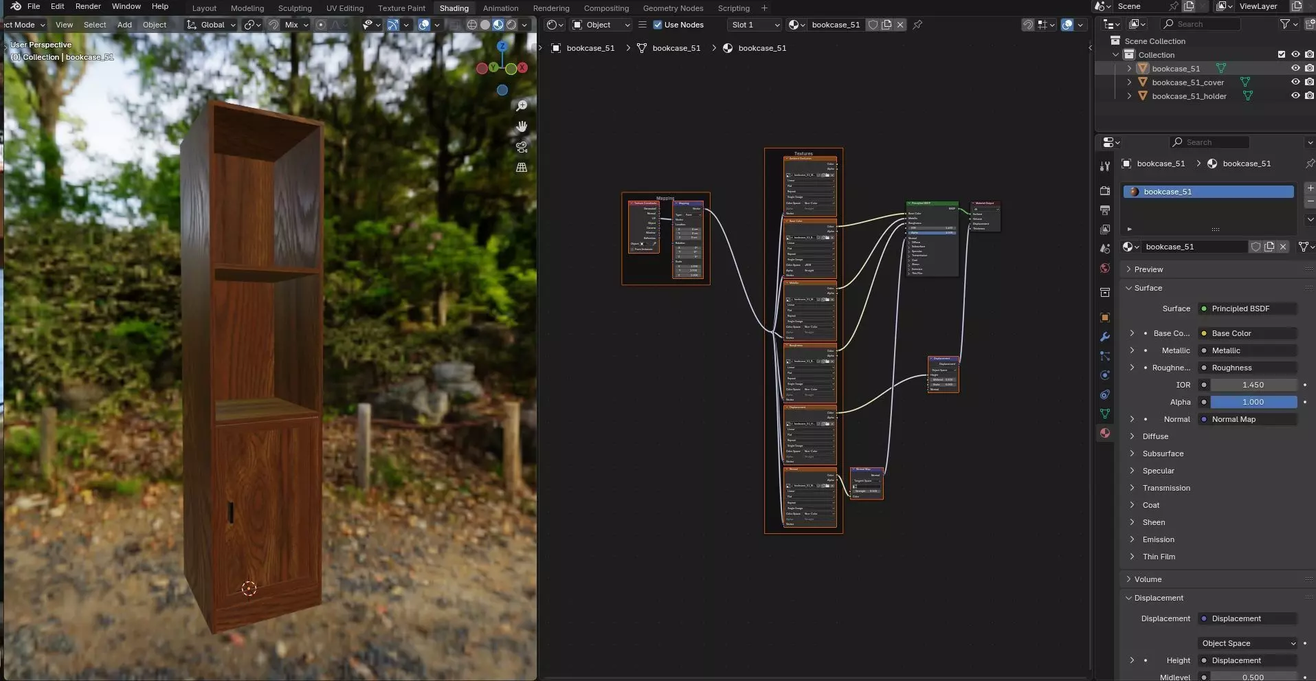 Bookcase CG51 3D model_10
