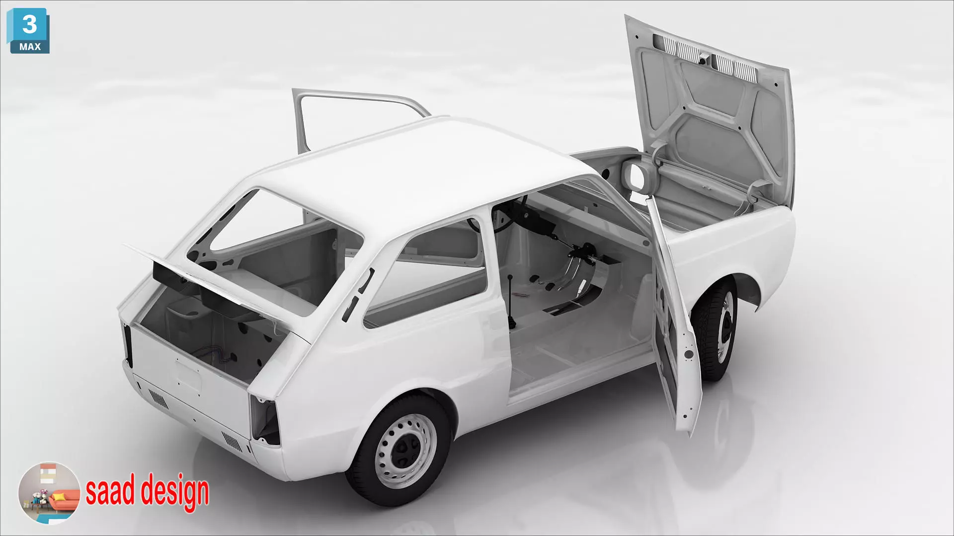 seat 133 cairo 1979 old 3D model_20