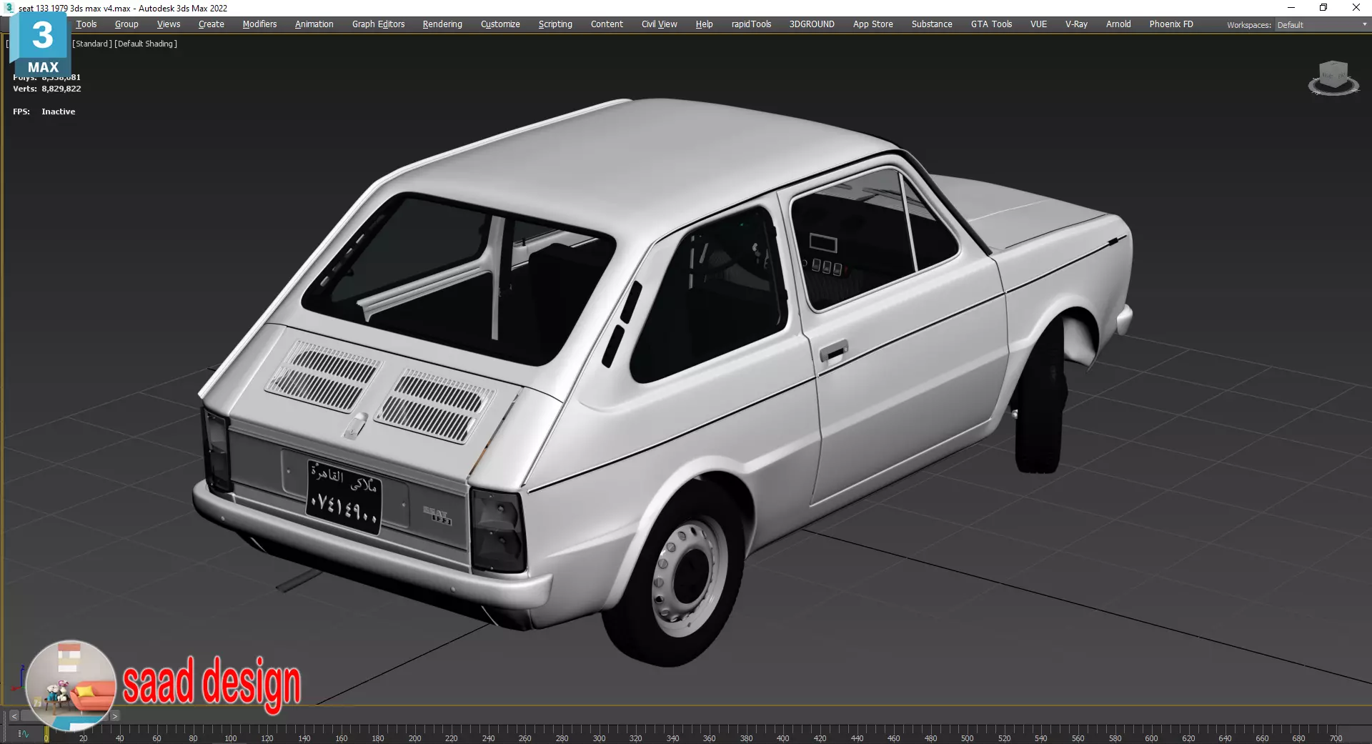 seat 133 cairo 1979 old 3D model_23