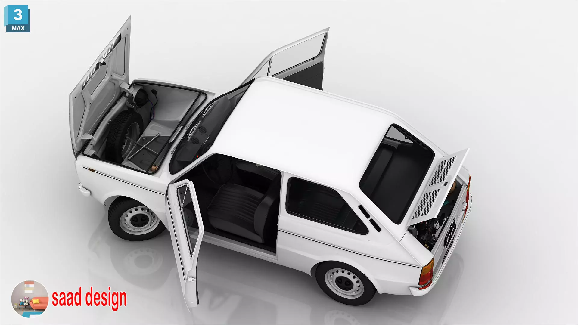 seat 133 cairo 1979 old 3D model_4