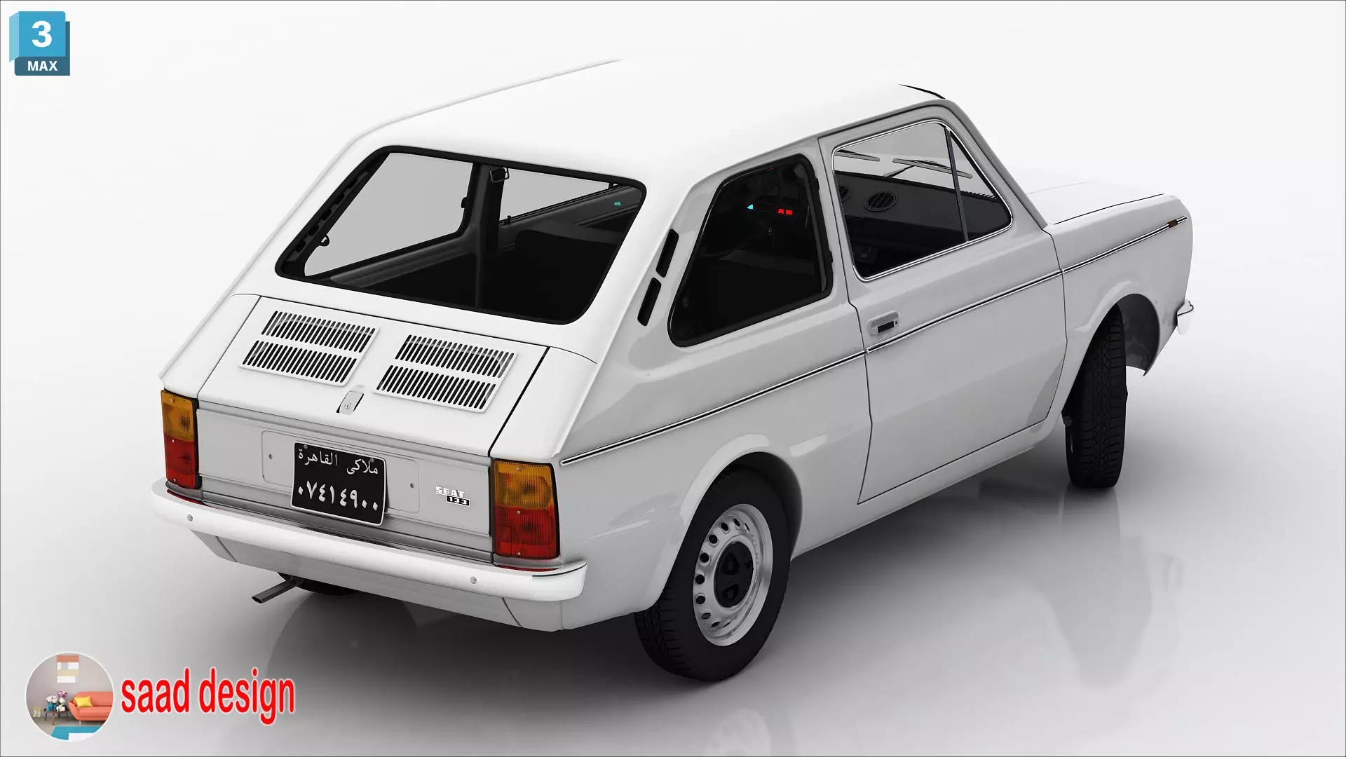 seat 133 cairo 1979 old 3D model_2