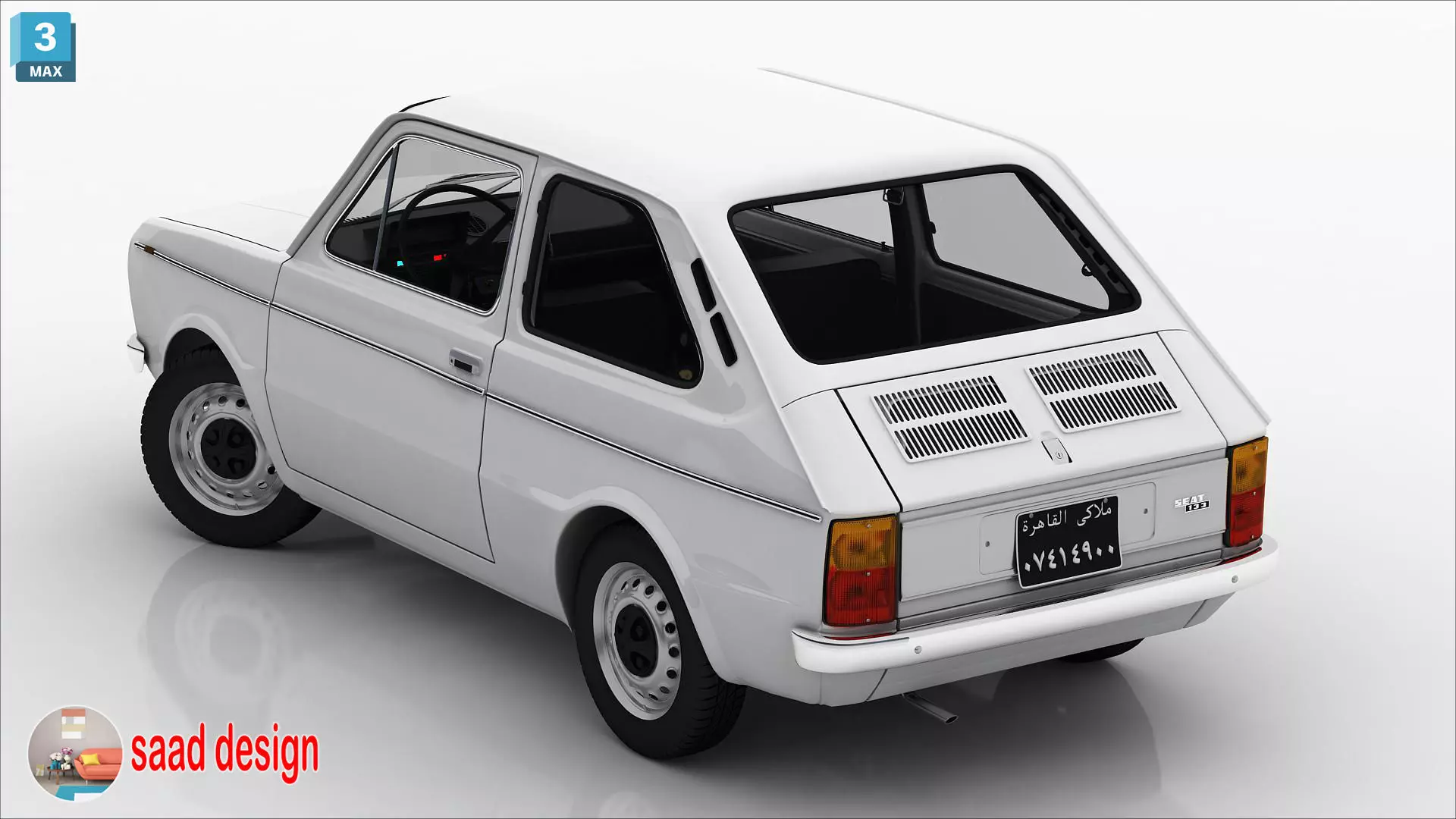 seat 133 cairo 1979 old 3D model_1