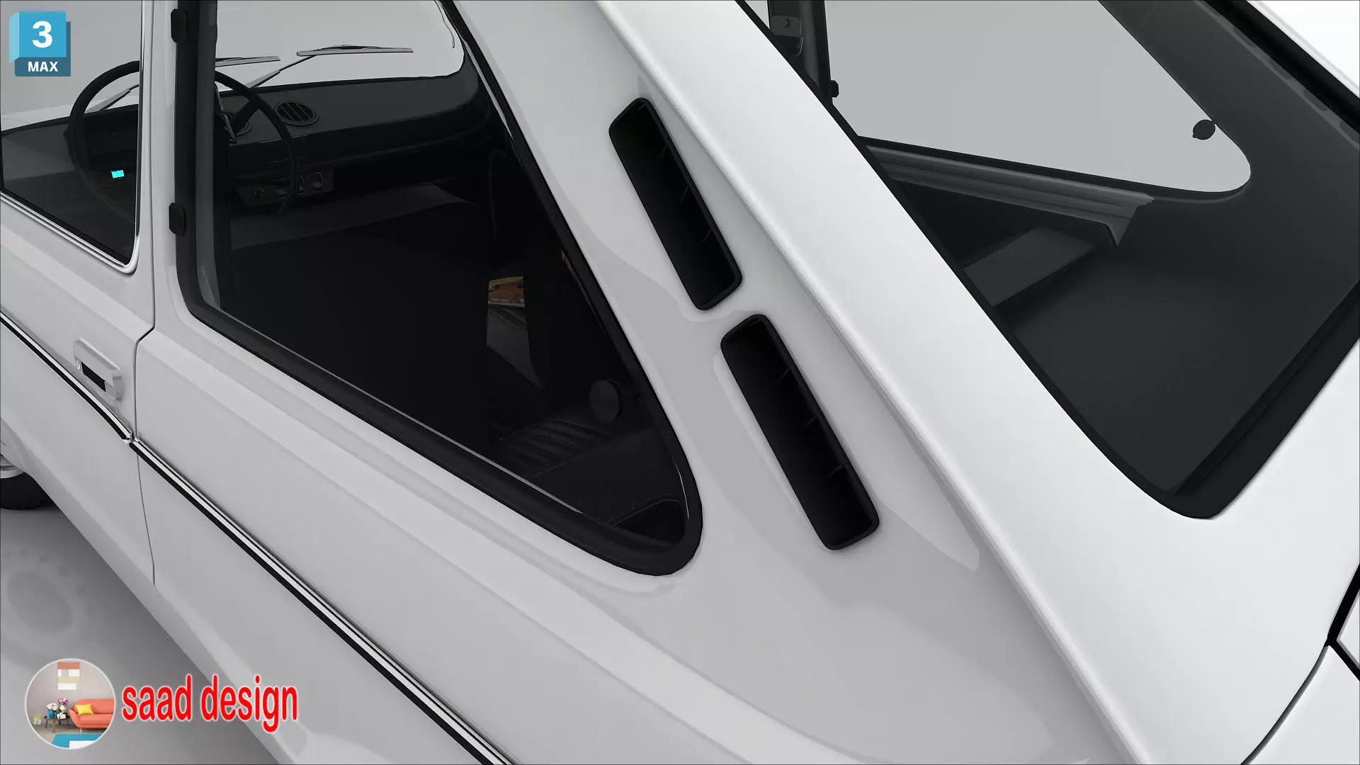 seat 133 cairo 1979 old 3D model_9