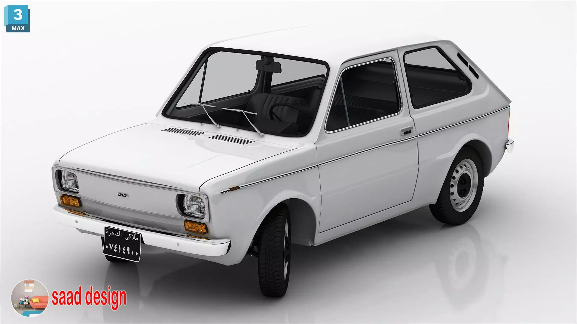 seat 133 cairo 1979 old 3D model_0