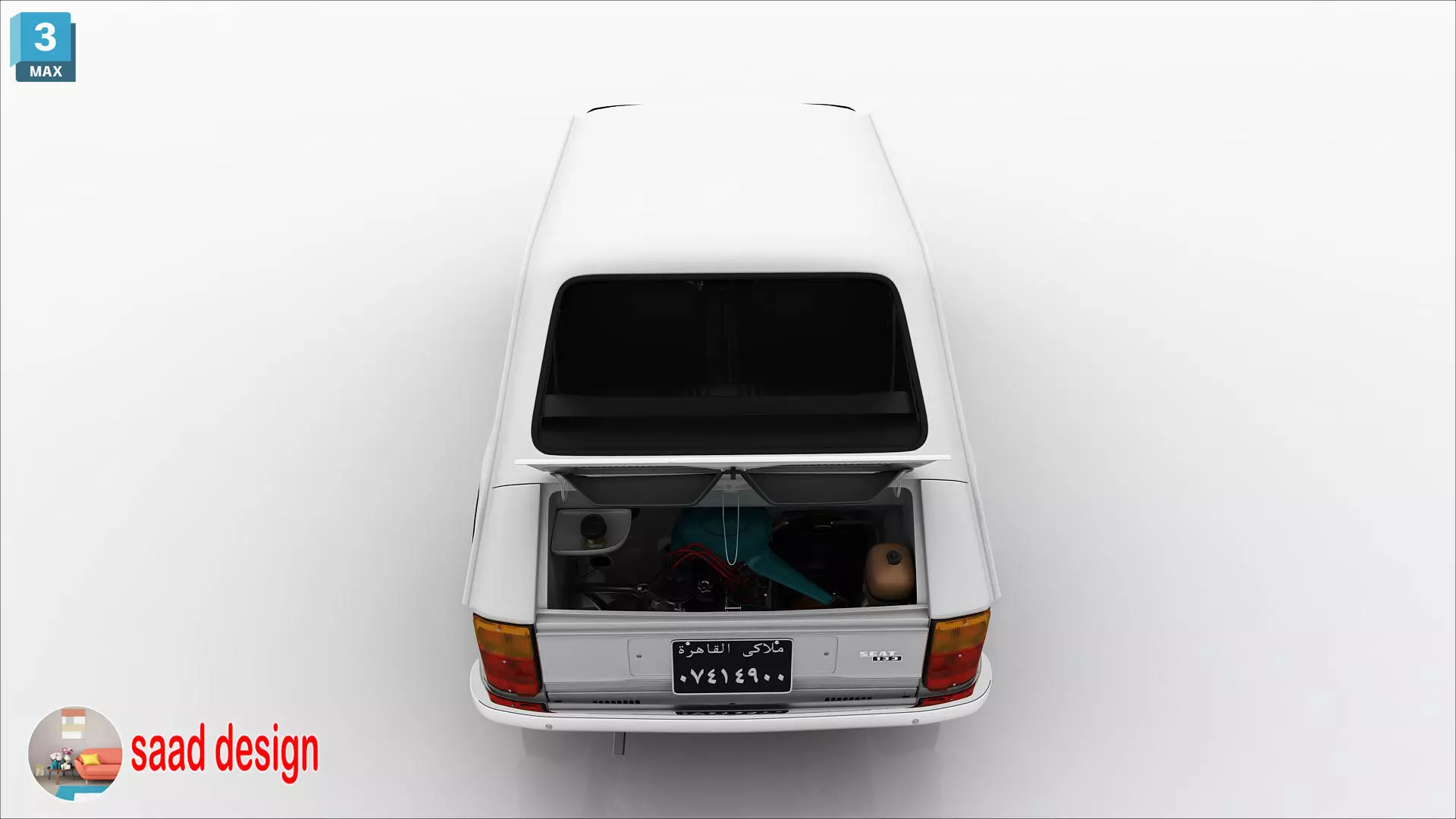 seat 133 cairo 1979 old 3D model_11