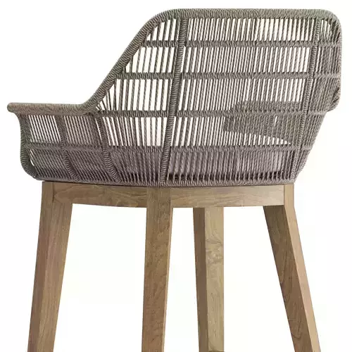 Palecek Loretta Outdoor Barstool 3D model 2