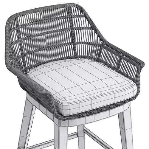 Palecek Loretta Outdoor Barstool 3D model 6