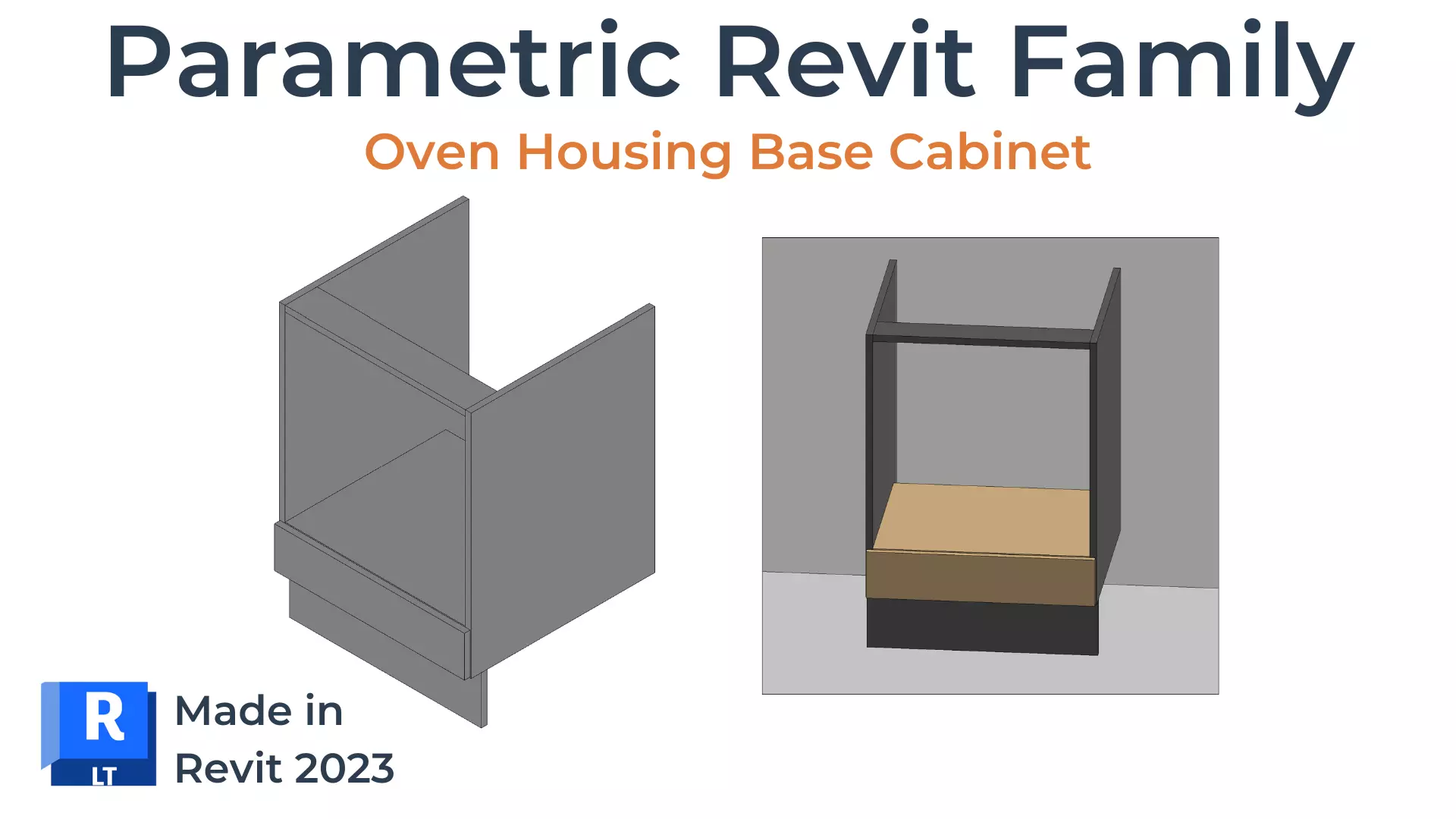 OVEN HOUSING BASE Cabinet Revit Family UK Parametric 3D model_0