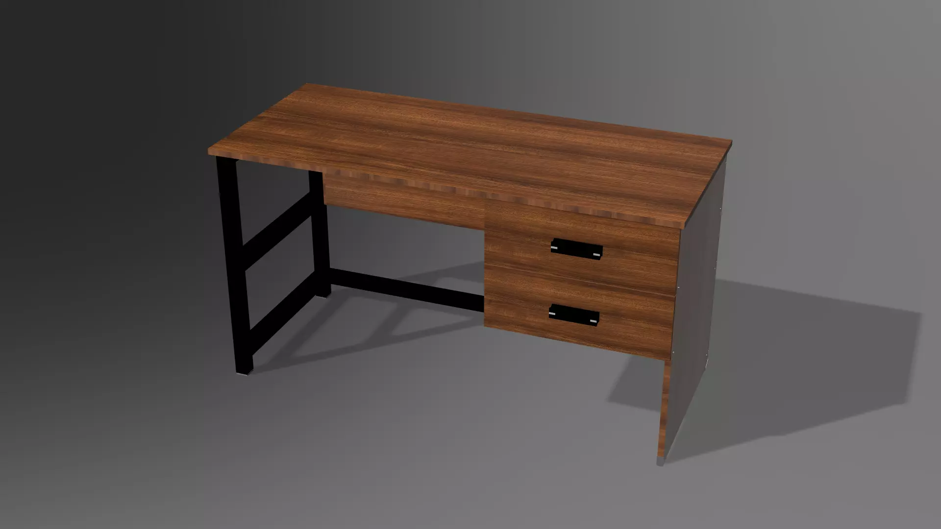 Modern Office Desk with Drawers  Product Design Model Free 3D model_2