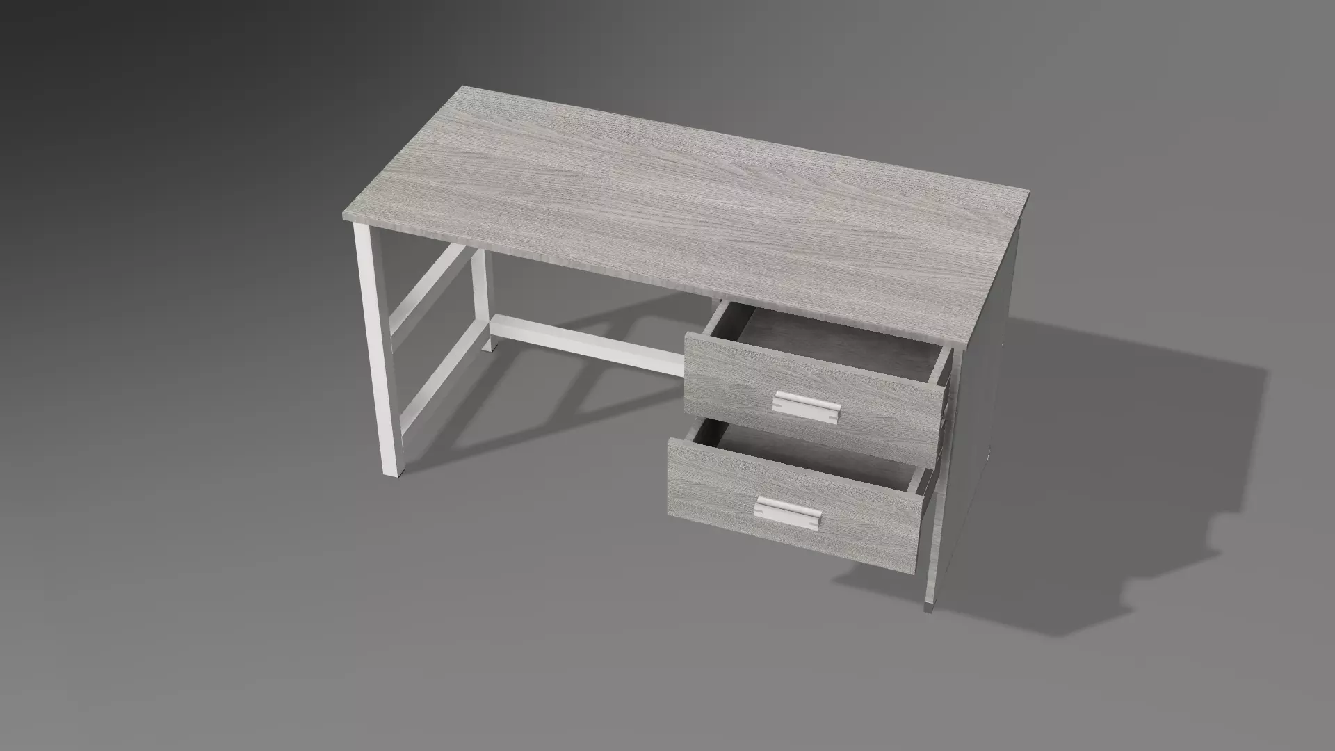 Modern Office Desk with Drawers  Product Design Model Free 3D model_8