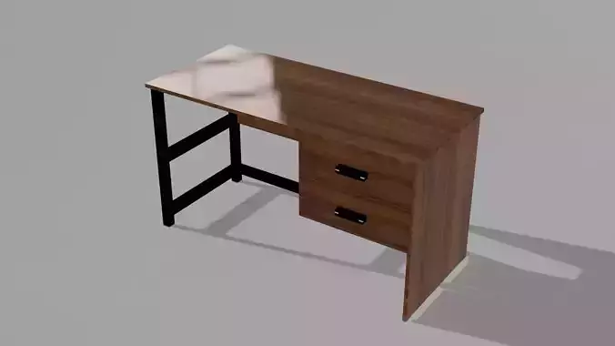 Modern Office Desk with Drawers  Product Design Model Free 3D model