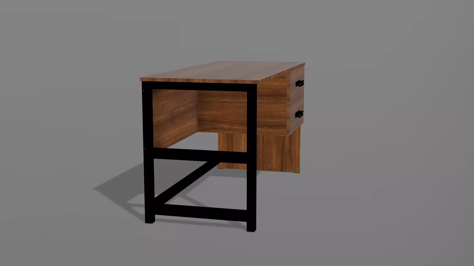 Modern Office Desk with Drawers  Product Design Model Free 3D model_11