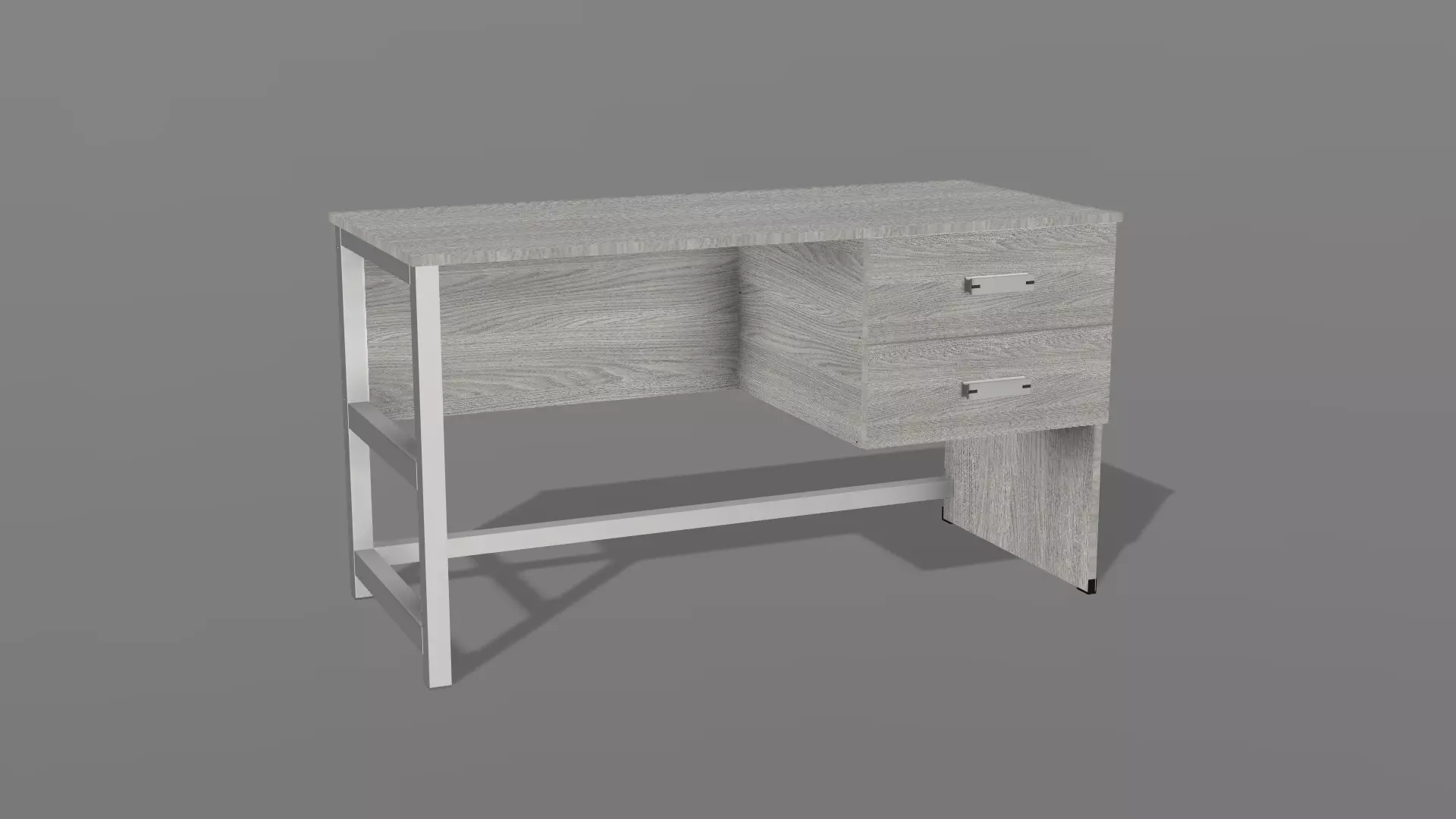 Modern Office Desk with Drawers  Product Design Model Free 3D model_3