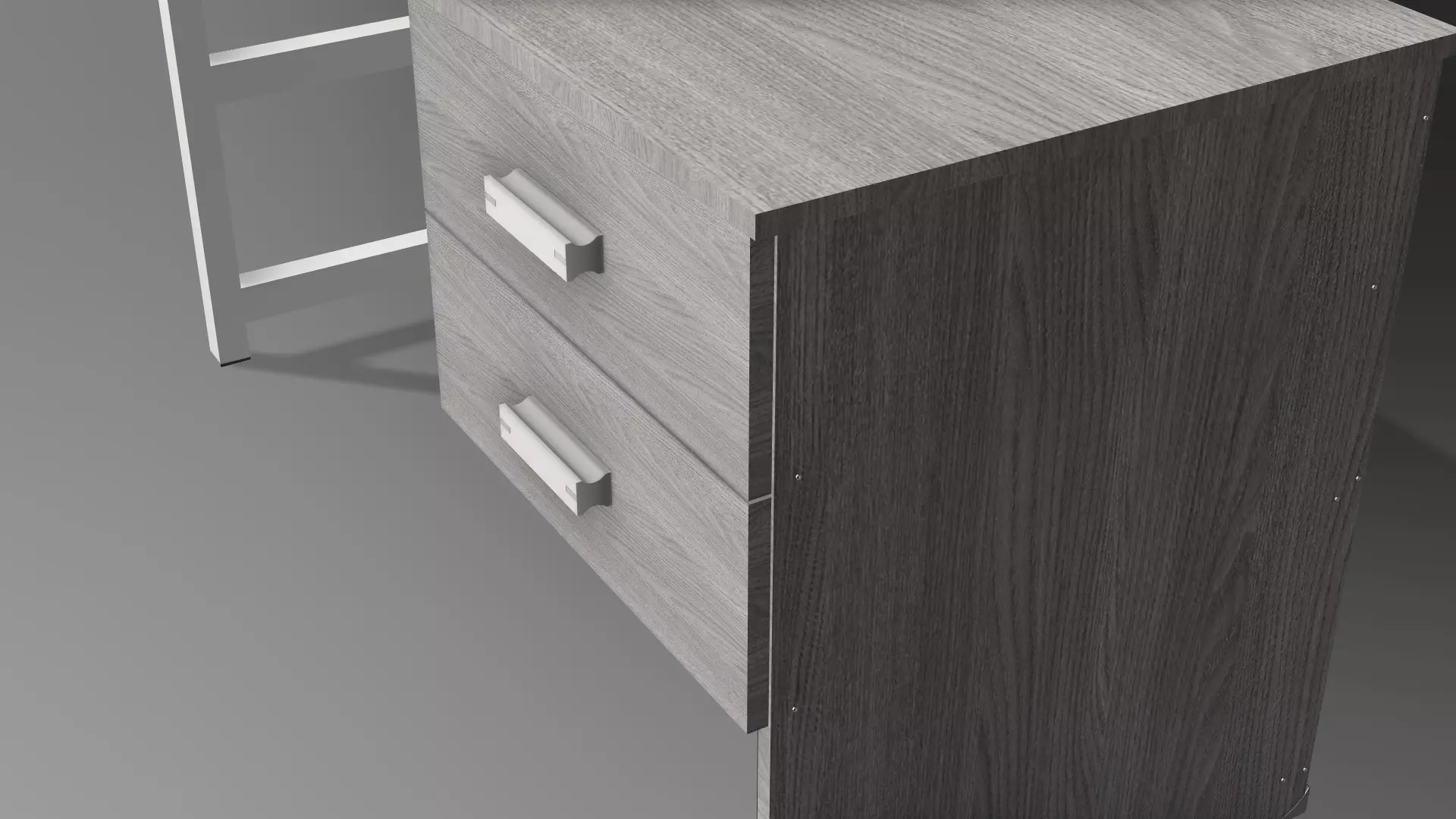 Modern Office Desk with Drawers  Product Design Model Free 3D model_6