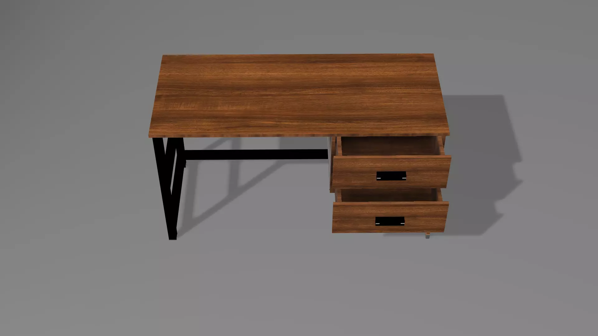 Modern Office Desk with Drawers  Product Design Model Free 3D model_9