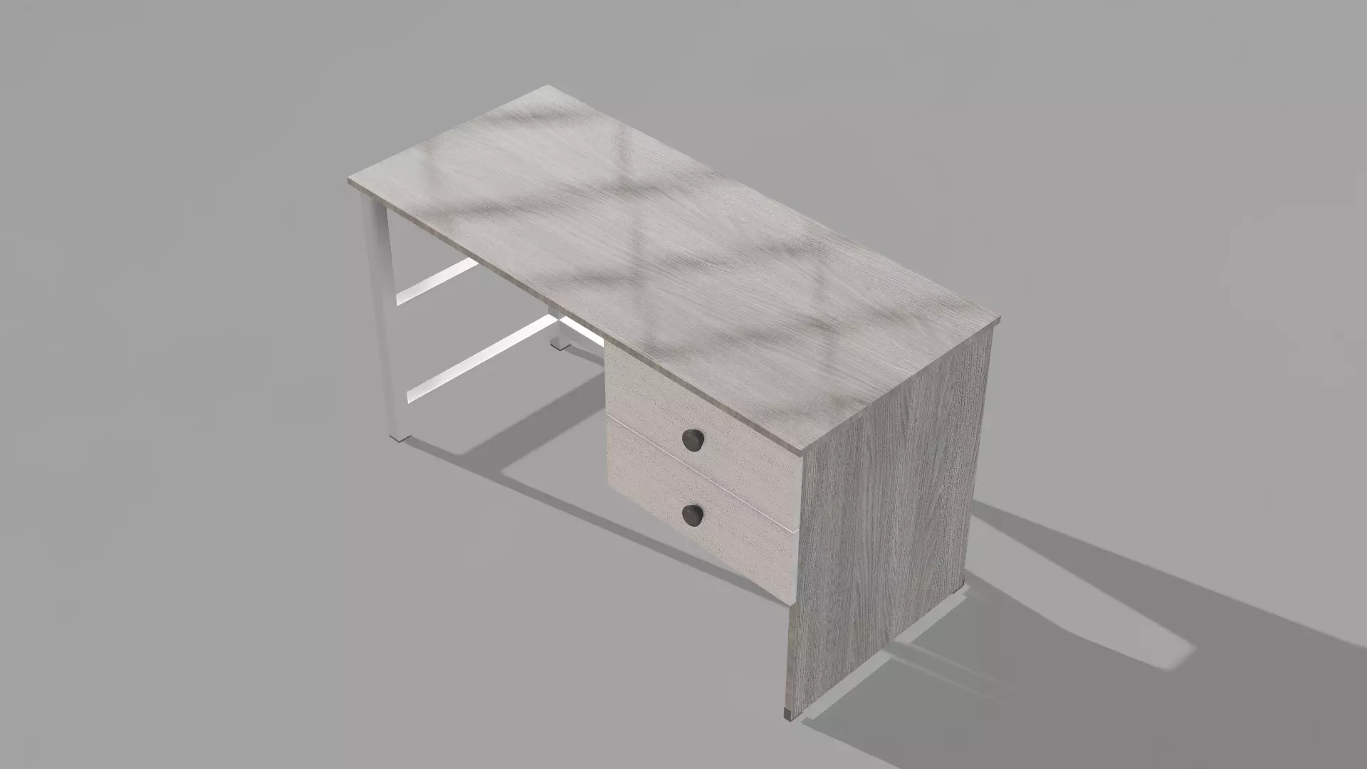 Modern Office Desk with Drawers  Product Design Model Free 3D model_5