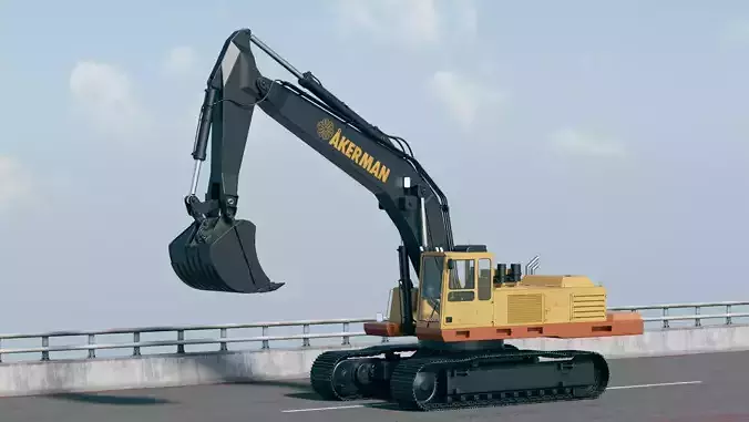 Akerman H25D Excavator 3D Model