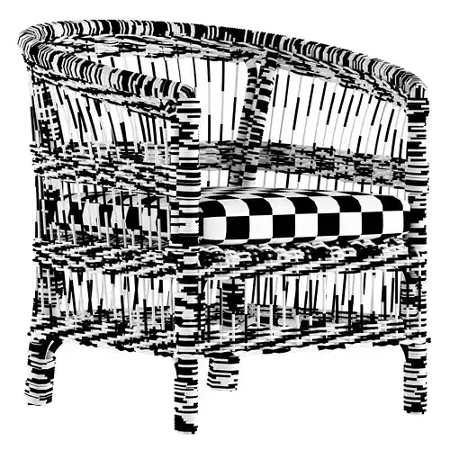 Palma Lounge Rattan Chair 3D model 7