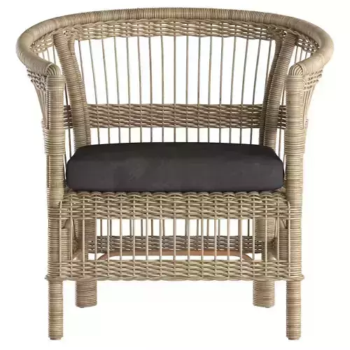 Palma Lounge Rattan Chair 3D model 3
