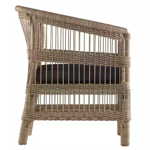 Palma Lounge Rattan Chair 3D model 4