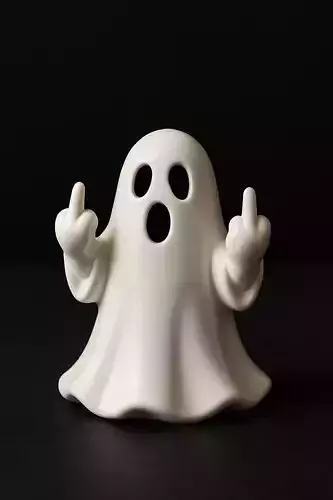 Funny Middle Finger Ghost