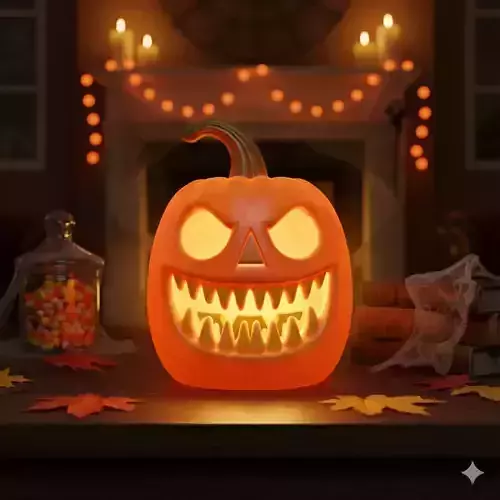 Monster Pumpkin for Halloween -Lamp 