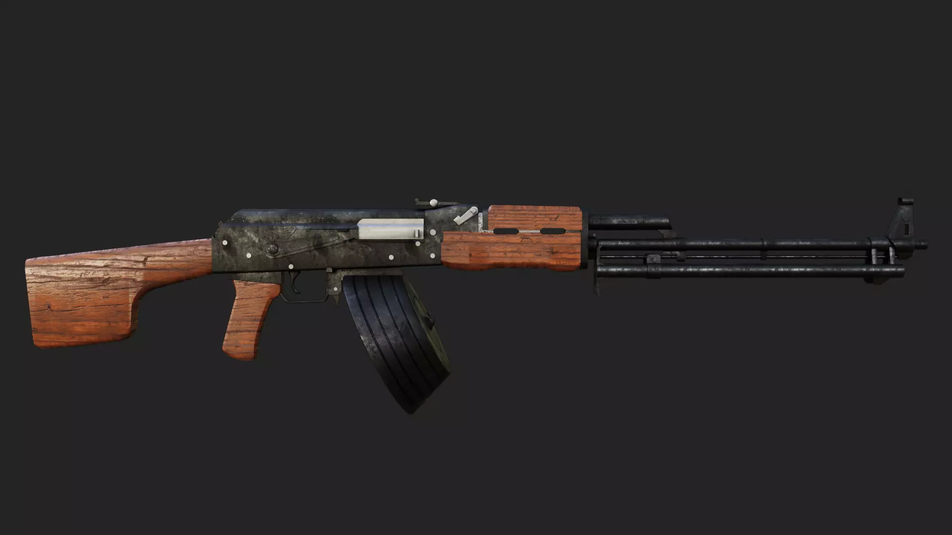 RPK74 Low-poly 3D model_1