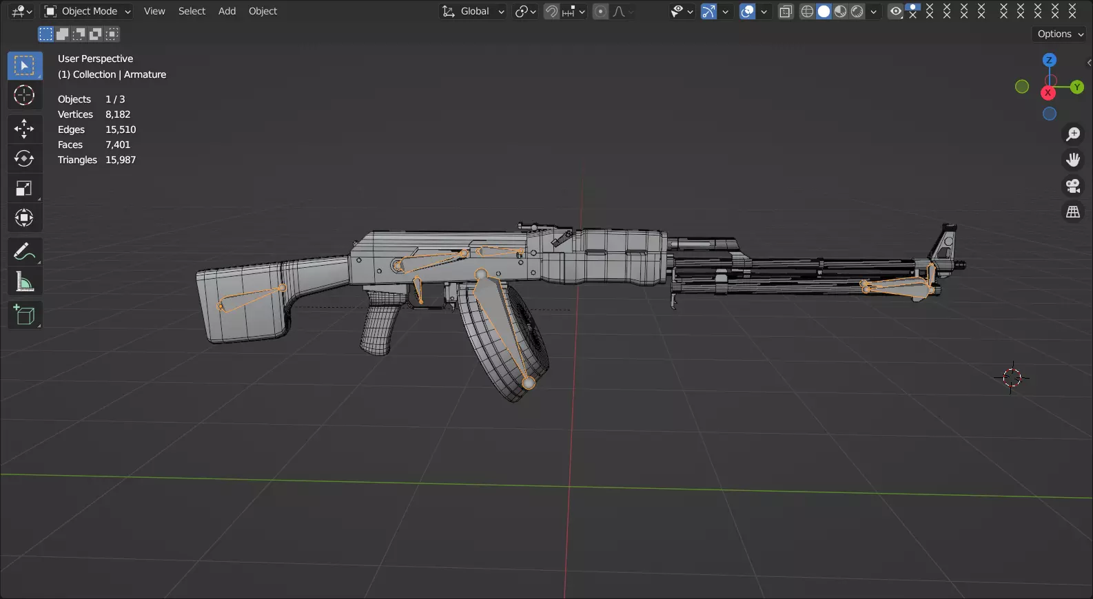 RPK74 Low-poly 3D model_8