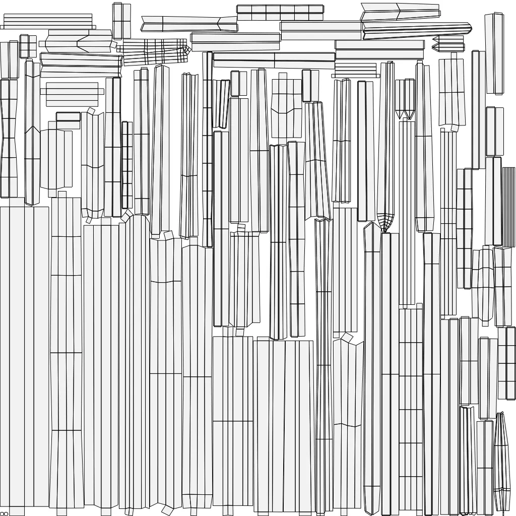 Pack wooden planks game-ready Low-poly 3D model_6