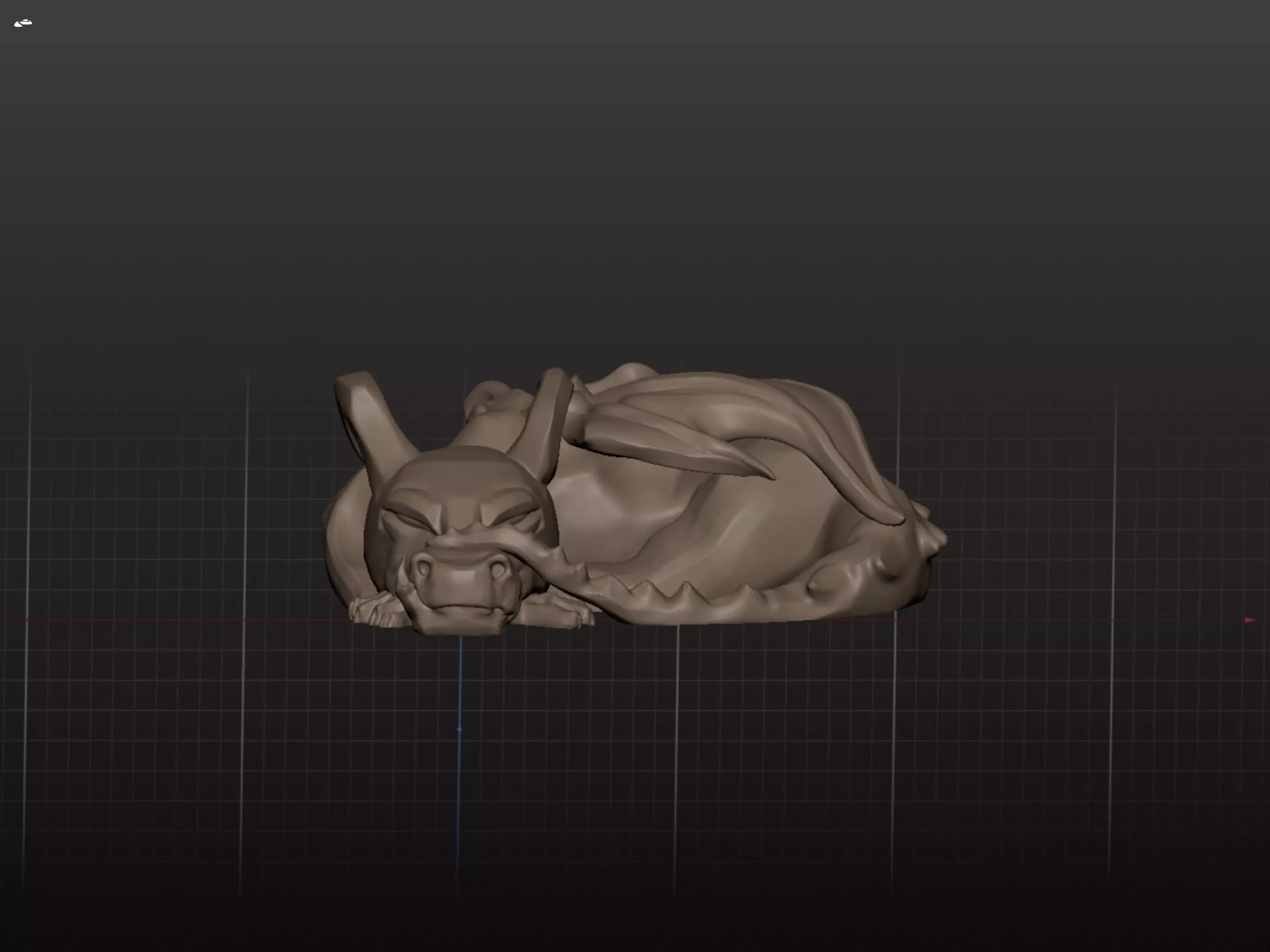 Stylized Sleeping Dragon Free 3D model_4