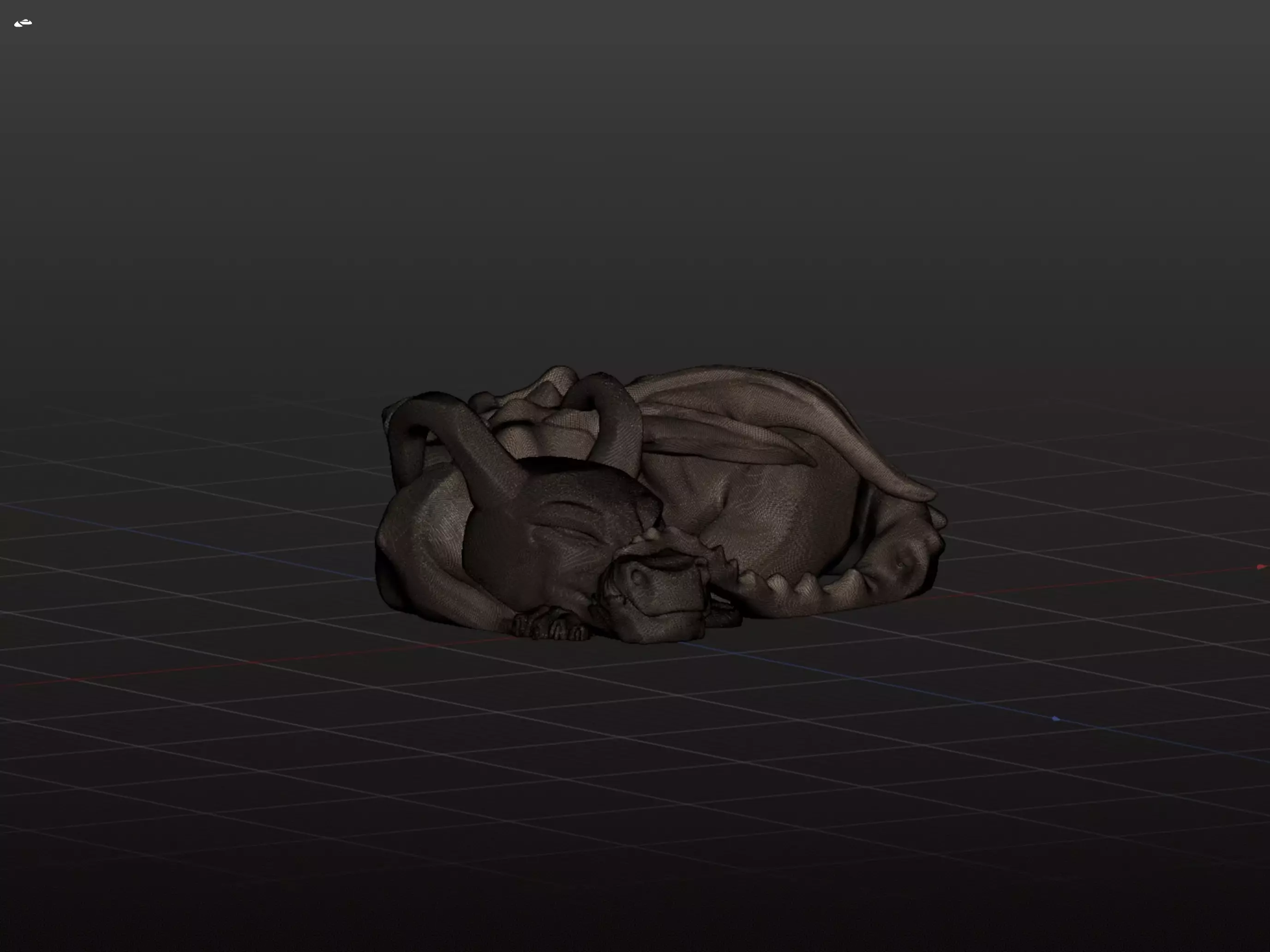 Stylized Sleeping Dragon Free 3D model_5